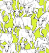 Marimekko Wallpaper Iltavilli Lime Green and Cream 14105X