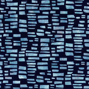 1838 Wallcoverings Wallpaper Fusion Flock (Wp) # 03 Blue Dusk