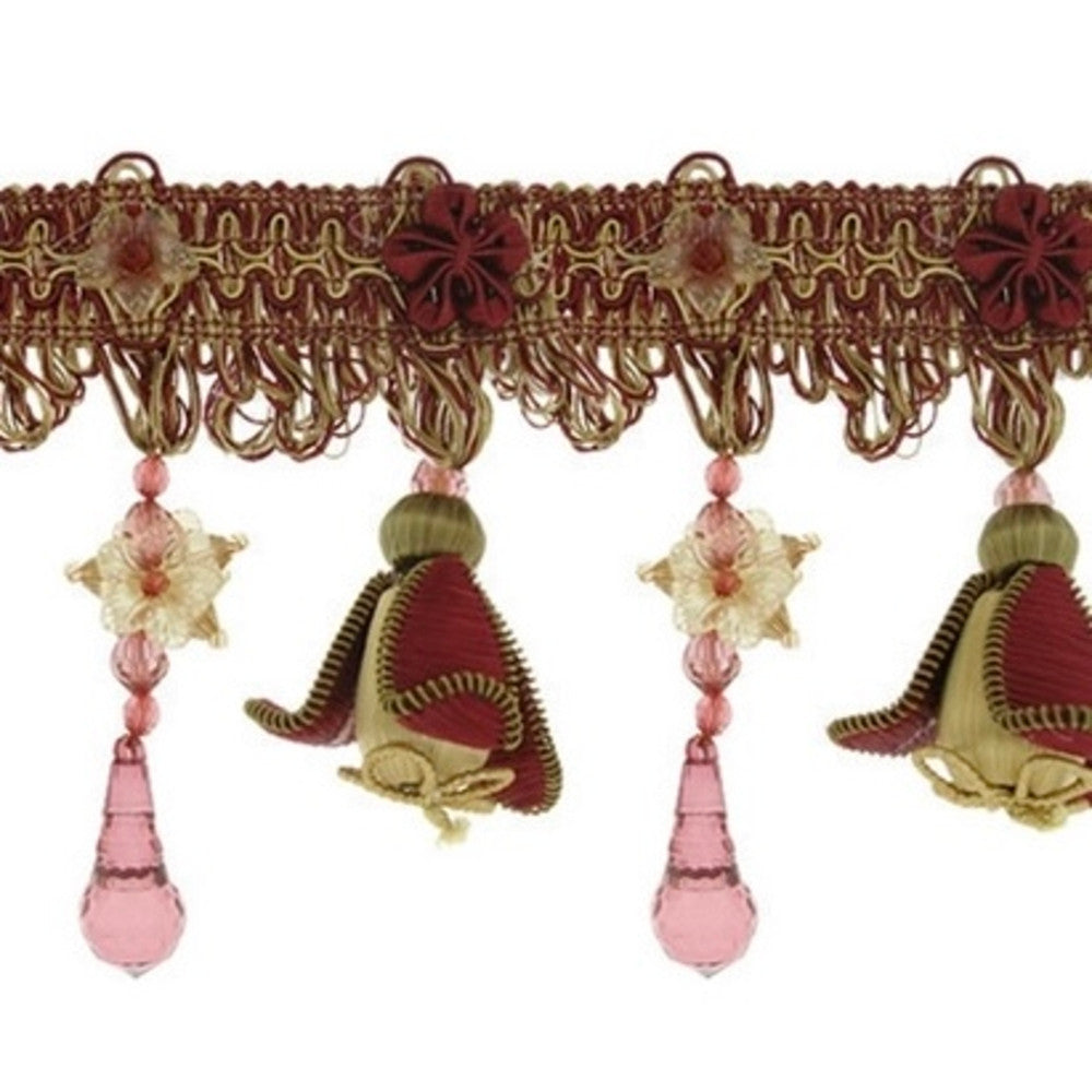 York Treasure by Europatex Designer Fabric Coral 35% Polyester, 35% Rayon, 30% Acrylic 2.00 inches - Swanky Fabrics -