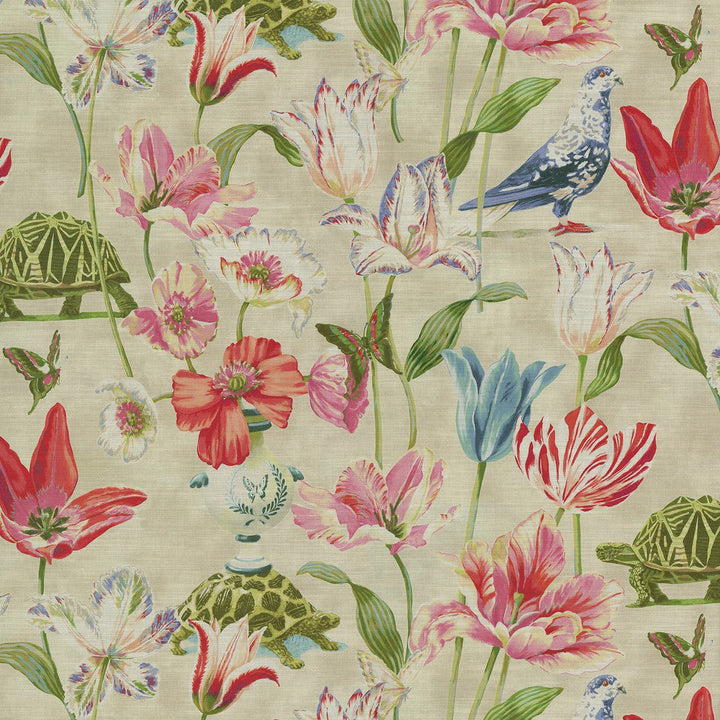 Enchanted Garden Primavera 150050 by Harrison Howard Designer Fabric 100% Cotton Peru 15000 Horizontal: 27 and Vertical: 25.25 54 - Swanky Fabrics -
