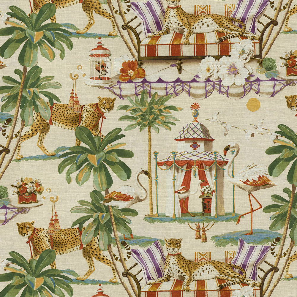 Night In India High Noon 150091 by Harrison Howard Designer Fabric - 100% Cotton PERU Horizontal: 27 and Vertical: 25.25 54 - Swanky Fabrics -