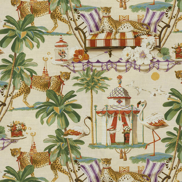 Night In India High Noon 150091 by Harrison Howard Designer Fabric 100% Cotton Peru 25000 Horizontal: 27 and Vertical: 25.25 54/55 - Swanky Fabrics -