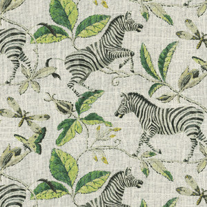 Harrison Howard Fabric Zebra'S Garden Domino