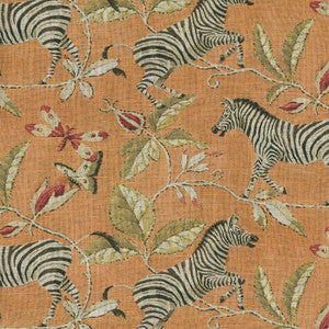 Harrison Howard Fabric Zebra'S Garden Mango