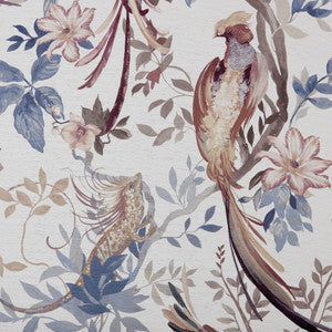 1838 Wallcoverings Wallpaper Bird Sonnet Paperweave (Wp) # 02 Chambray