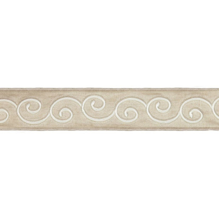 BD115 2.85" Border Candlelight by RM CoCo Designer Trim Artisano Collection Trim Book Base: 100% Linen Embroidery: 100% Rayon See Sample 0 Horizontal: 2.85 and Vertical: 3.95 2.85 - Swanky Fabrics -