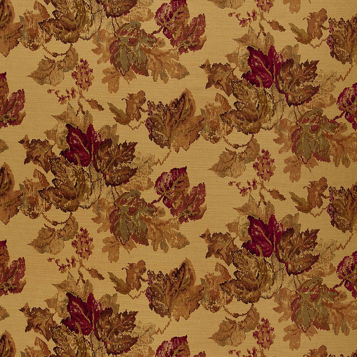 Longwood Leaves Spice 166373 by Schumacher Designer Fabric PRINTED FABRICS VOLUME I LINEN 58% COTTON 42% BELGIUM </p><p>Repeat: Horizontal: 26 1/2" (67CM) and Vertical: 25 1/4" (64CM) 54 - Swanky Fabrics -