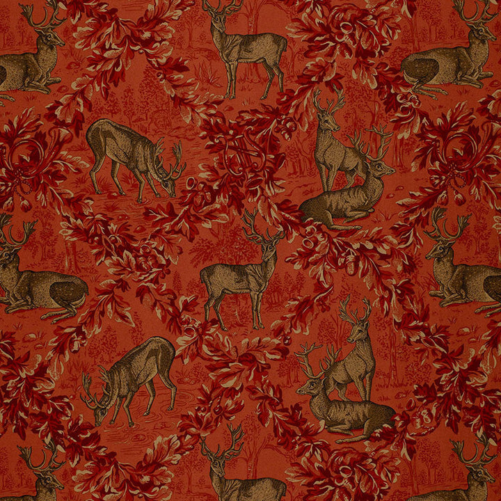 Woburn Meadow Red 169073 by Schumacher Fabric Schumacher Fabric Woburn Meadow Red 169073Fabric COTTON 100% PERU </p><p>Repeat: H: HORZ. 27" (69CM) , V: VERT. 27" (69CM) 55 - Fabric Carolina -