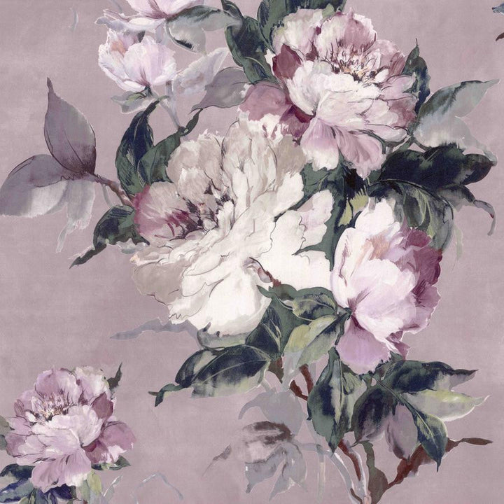 Madama Butterfly (Wp) # 02 by 1838 Wallcoverings Designer Wallpaper Camellia HALF DROP PASTE THE WALL UNITED KINGDOM V-39.5" 20.5"X11YD - Swanky Fabrics -