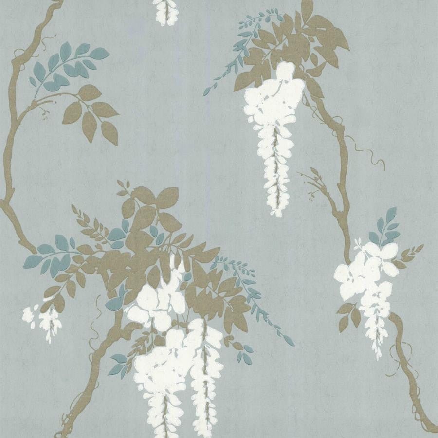 Leonora (Wp) # 03 by 1838 Wallcoverings Designer Wallpaper Camellia HALF DROP PASTE THE WALL UNITED KINGDOM V-21" 20.5"X11YD - Swanky Fabrics -