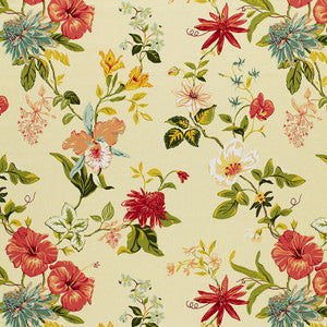 Schumacher Fabric Lanai Floral Yellow 170491