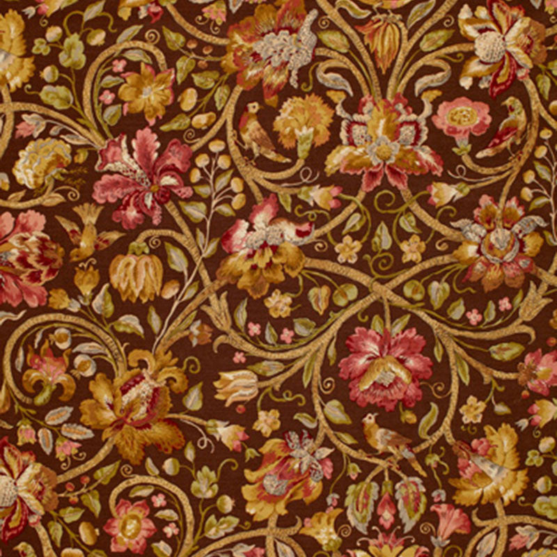 Fleurs De Touraine Mahogany 172723 by Schumacher Fabric Schumacher Fabric Fleurs De Touraine Mahogany 172723Fabric LINEN 59% FRANCE </p><p>Repeat: H: HORZ. 29" (74CM) , V: VERT. 51" (130CM) 58 - Fabric Carolina -