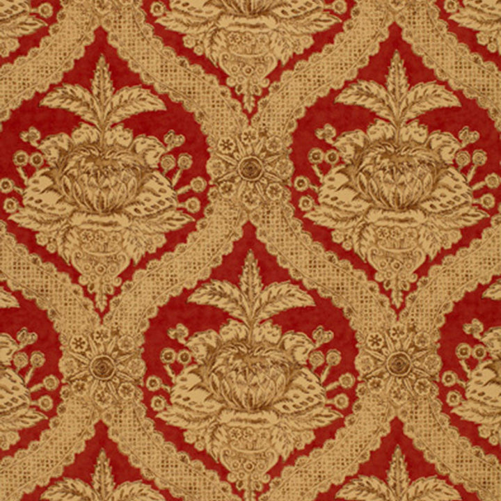 Haddon Hall Damask Venetian Red 172781 by Schumacher Fabric Schumacher Fabric Haddon Hall Damask Venetian Red 172781Fabric COTTON 100% UNITED KINGDOM </p><p>Repeat: H: HORZ. 9" (23CM) , V: VERT. 23 3/4" (60CM) 54 - Fabric Carolina -