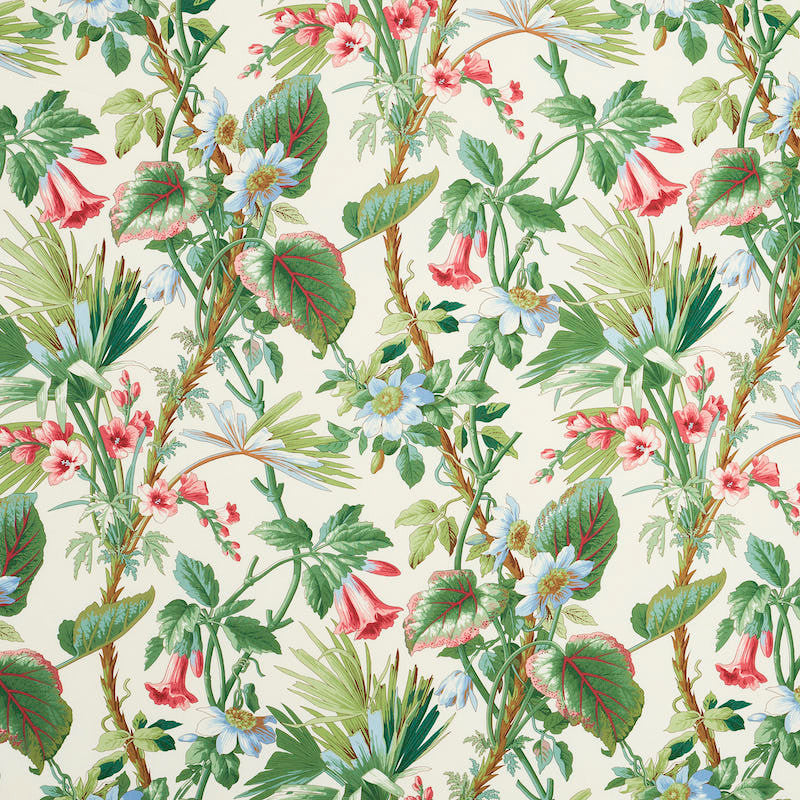 Palmetto Garden Tropic 172951 by Schumacher Fabric Schumacher Fabric Palmetto Garden Tropic 172951Fabric COTTON 100% FRANCE </p><p>Repeat: H: HORZ. 28 1/2" (72CM) , V: VERT. 41 1/4" (105CM) 58 - Fabric Carolina -