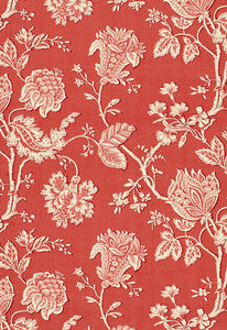 Schumacher Fabric Soleil Indienne Coral 173030