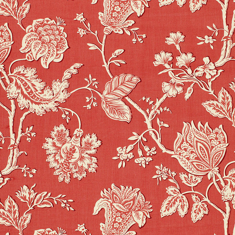 Soleil Indienne Coral 173030 by Schumacher Designer Fabric PLEIN AIR COLLECTION F04 ACRYLIC 100% UNITED STATES OF AMERICA </p><p>Repeat: Horizontal: 27" (69CM) and Vertical: 27" (69CM) 54 - Swanky Fabrics -