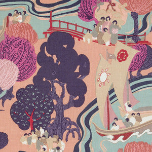 Schumacher Fabric Pearl River Blush 173062