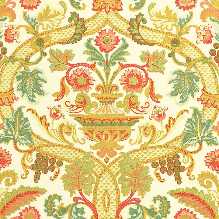 Fontenay Vase Ivory 173320 by Schumacher Designer Fabric ARCHIVE / LINEN PRINTS LINEN 100% UNITED KINGDOM </p><p>Repeat: Horizontal: 27" (69CM) and Vertical: 28 1/2" (72CM) 54 - Swanky Fabrics -