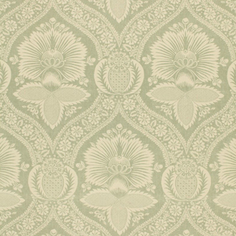 Villandry Damask Print Mineral 173373 by Schumacher Designer Fabric SCHUMACHER PRINTS S06 See Sample THAILAND NOT APPLICABLE </p><p>Repeat: Horizontal: 8 1/2" (22CM) and Vertical: 28" (71CM) 54" WIDE (137CM) - Swanky Fabrics -