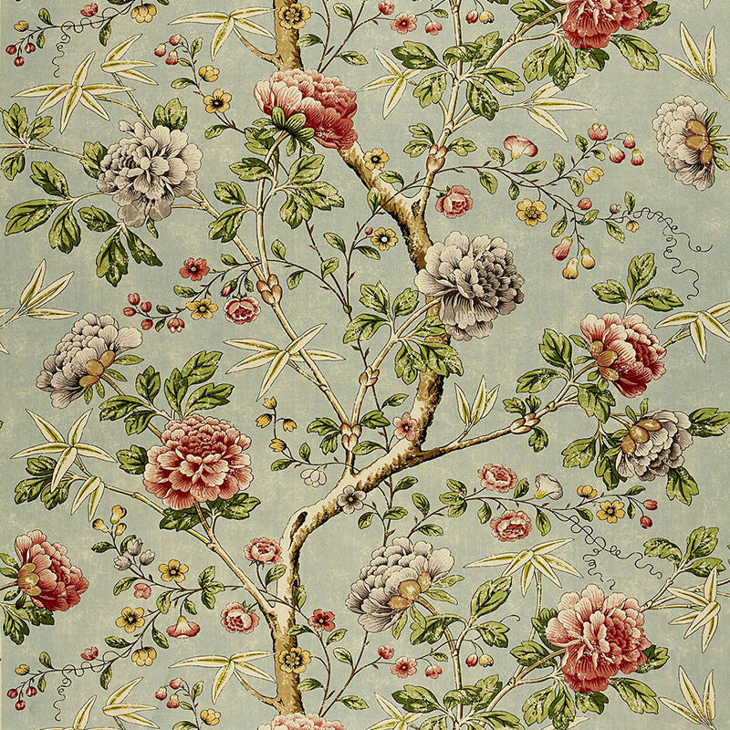 Mandarin Peony Aquamarine 173421 by Schumacher Fabric Schumacher Fabric Mandarin Peony Aquamarine 173421Fabric LINEN 100% UNITED KINGDOM </p><p>Repeat: H: HORZ. 54" (137CM) , V: VERT. 51 3/4" (131CM) 54 - Fabric Carolina -