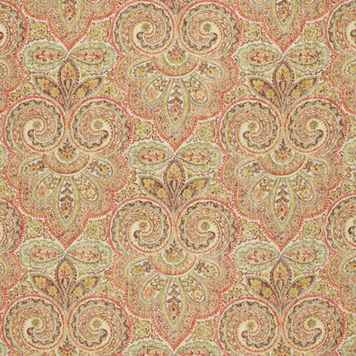 Kashan Paisley Gemstone 173450 by Schumacher Designer Fabric SCH PRINTS F06 See Sample THAILAND NOT APPLICABLE </p><p>Repeat: Horizontal: 19 1/4" (49CM) and Vertical: 17 3/4" (45CM) 60" WIDE (152CM) - Swanky Fabrics -