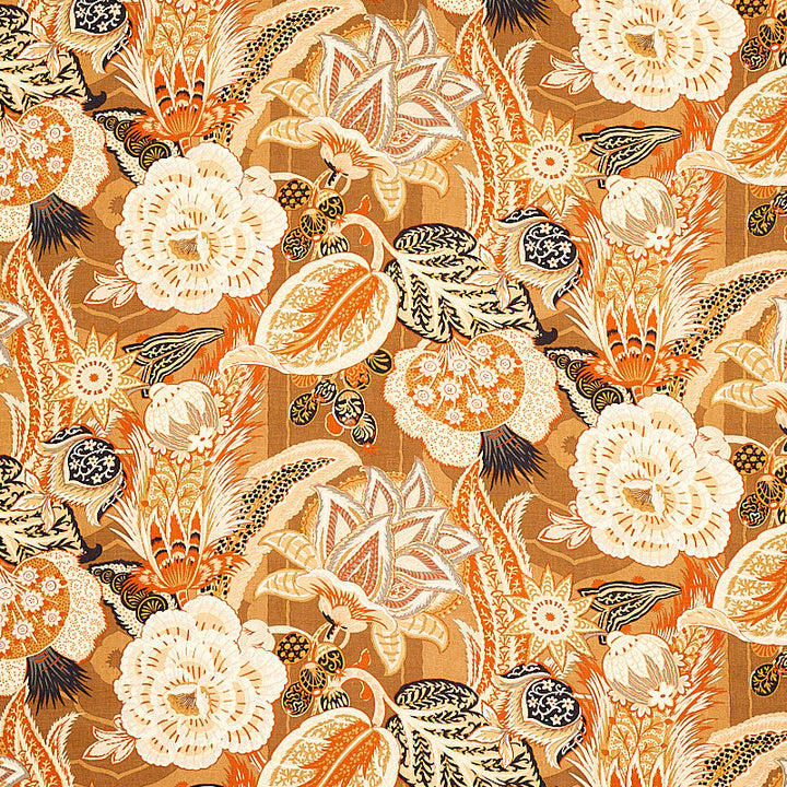 Zanzibar Linen Print Sandalwood 173522 by Schumacher Designer Fabric SCHUMACHER CLASSICS LINEN 100% THAILAND </p><p>Repeat: Horizontal: 29" (74CM) and Vertical: 29 1/2" (75CM) 58 - Swanky Fabrics -