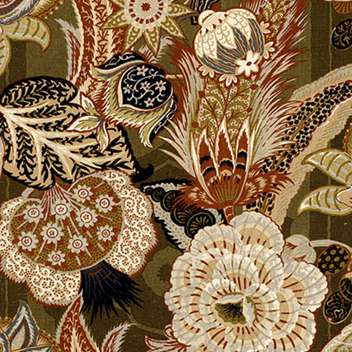 Zanzibar Linen Print Sandalwood 173522 by Schumacher Designer Fabric SCHUMACHER CLASSICS See Sample THAILAND NOT APPLICABLE </p><p>Repeat: Horizontal: 29" (74CM) and Vertical: 29 1/2" (75CM) 58" WIDE (147CM) - Swanky Fabrics -