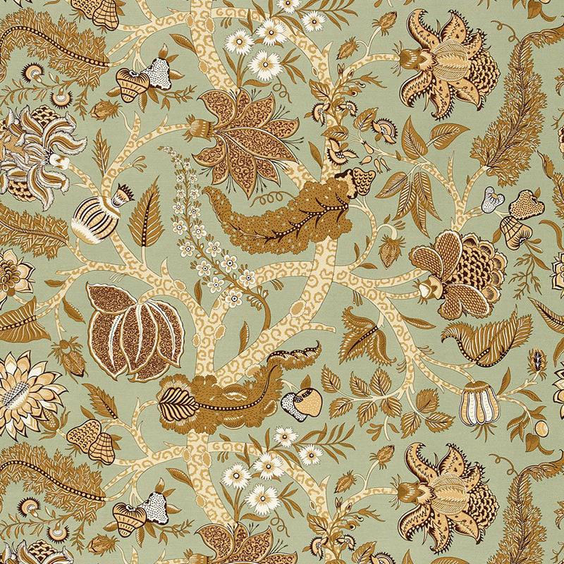 Jaipur Tree Robin'S Egg 173541 by Schumacher Designer Fabric SCH PRINTS F06 LINEN 69% COTTON 31% FRANCE </p><p>Repeat: Horizontal: 50" (127CM) and Vertical: 38 1/2" (98CM) 50 - Swanky Fabrics -