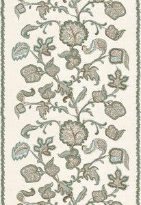 Schumacher Fabric Palampore Block Print Teal 173612