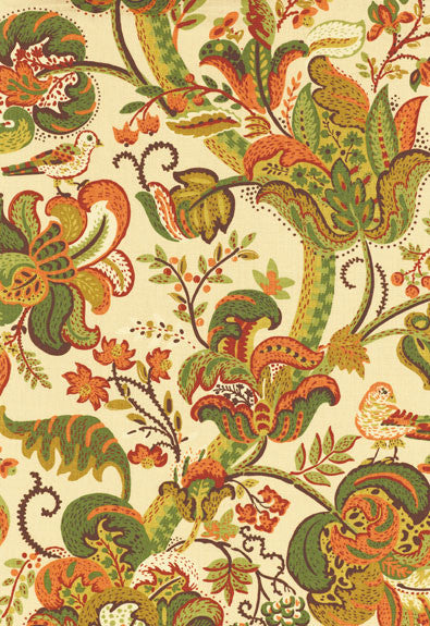 Clarendon Spice 173682 by Schumacher Designer Fabric - 100% Linen - Horizontal: 27 and Vertical: 38.5 54 - Swanky Fabrics -