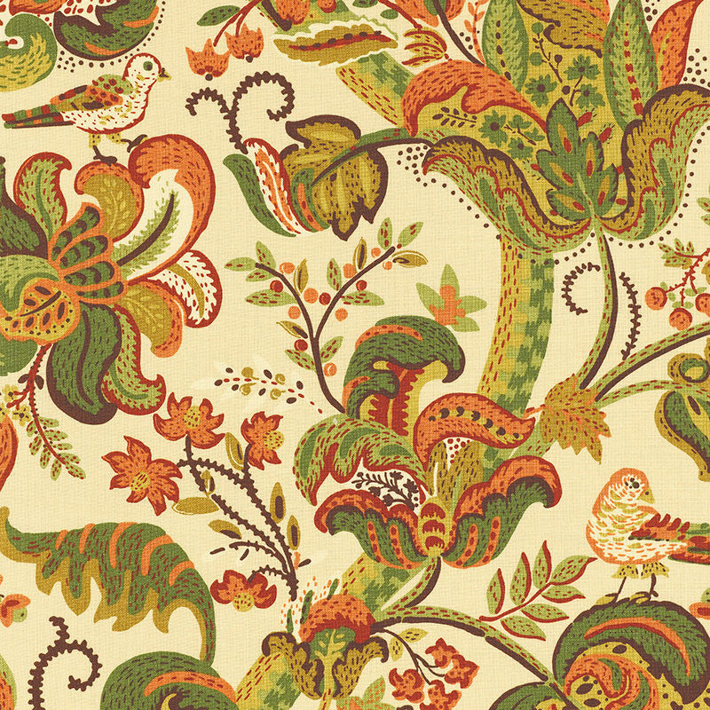 Clarendon Spice 173682 by Schumacher Designer Fabric CLASSIC PRINTS See Sample UNITED KINGDOM . </p><p>Repeat: Horizontal: 27" (69CM) and Vertical: 38 1/2" (98CM) 54" WIDE (137CM) - Swanky Fabrics -