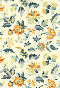 Schumacher Fabric Alana Floral Vine Apricot 173692