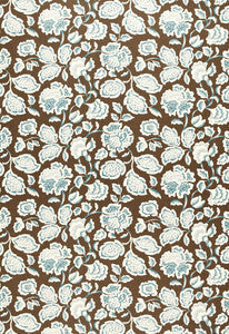 Schumacher Fabric Deco Flower Cocoa 173703