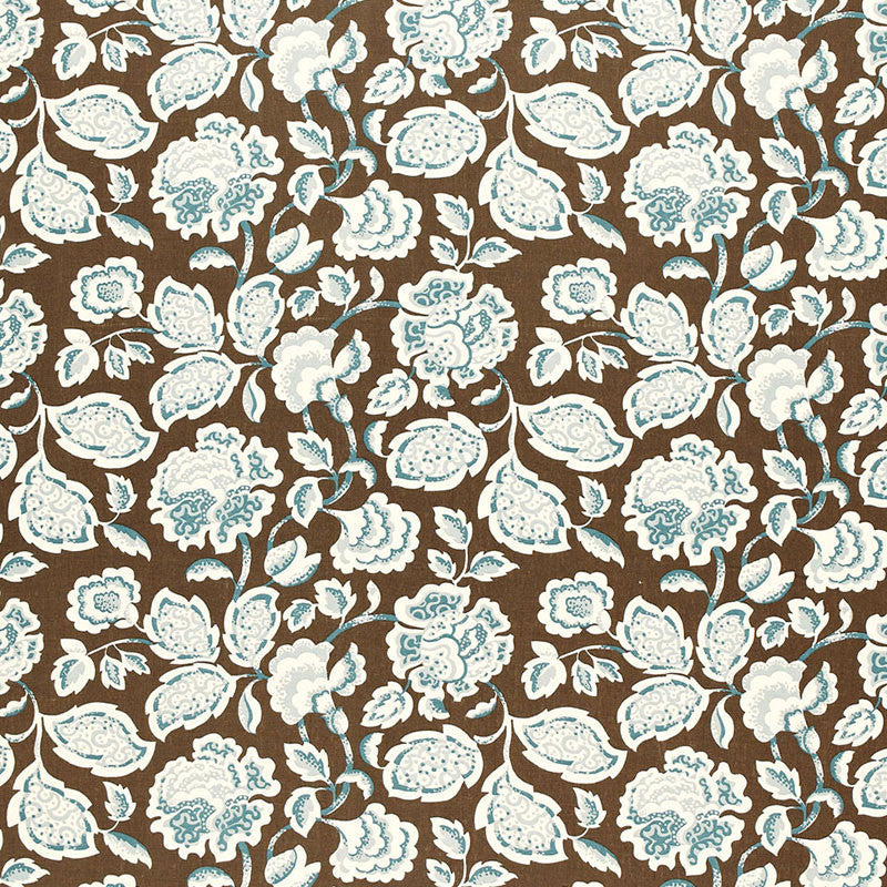 Deco Flower Cocoa 173703 by Schumacher Designer Fabric CLASSIC PRINTS See Sample CZECH REPUBLIC . </p><p>Repeat: Horizontal: 27" (69CM) and Vertical: 18" (46CM) 54" WIDE (137CM) - Swanky Fabrics -