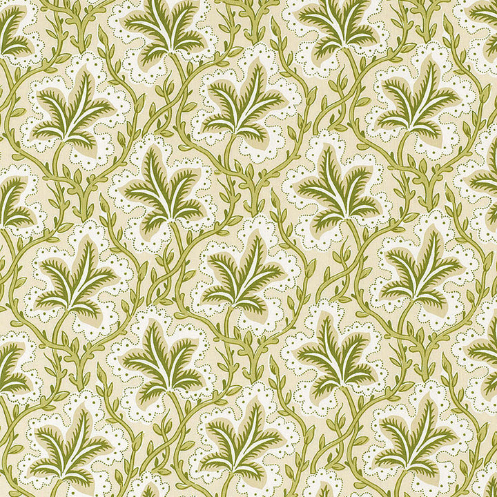 Opio Leaf Linden 173754 by Schumacher Designer Fabric MATTHEW PATRICK SMYTH See Sample FRANCE . </p><p>Repeat: Horizontal: 9" (23CM) and Vertical: 8 3/4" (22CM) 54" WIDE (137CM) - Swanky Fabrics -