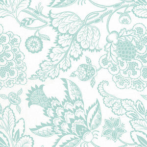Schumacher Fabric Maracanda Vine Aqua 173924
