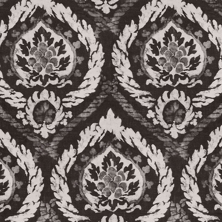 Abaza Resist Charcoal 173950 by Schumacher Designer Fabric PALAZZO LINEN 55% COTTON 45% ITALY </p><p>Repeat: Horizontal: 27" (69CM) and Vertical: 54" (137CM) 54 - Swanky Fabrics -
