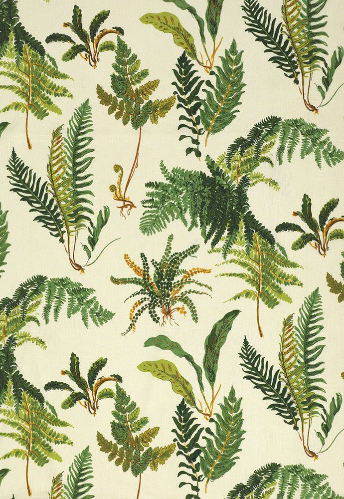 Les Fougeres Document 174090 by Schumacher Designer Fabric Schumacher-Classics 100% Linen - Horizontal: 18 and Vertical: 25.25 54 - Swanky Fabrics -