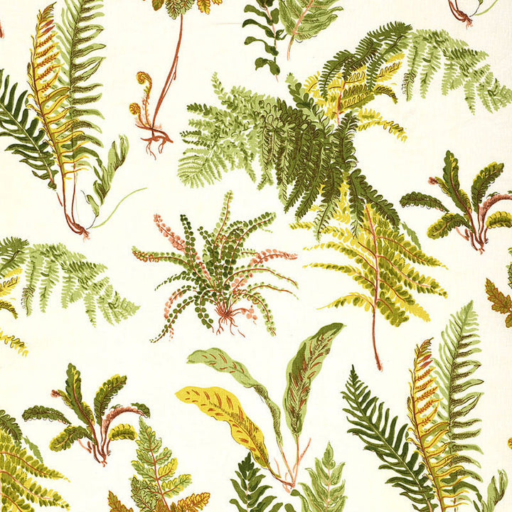 Les Fougeres Spring 174091 by Schumacher Designer Fabric SCHUMACHER CLASSICS LINEN 100% BELGIUM </p><p>Repeat: Horizontal: 18" (46CM) and Vertical: 25 1/4" (64CM) 54 - Swanky Fabrics -