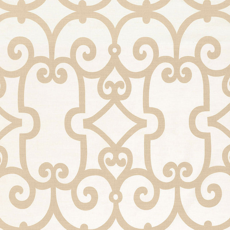 Manor Gate Sand 174152 by Schumacher Designer Fabric CLASSIC PRINTS See Sample ITALY . </p><p>Repeat: Horizontal: 13 1/2" (34CM) and Vertical: 25 1/4" (64CM) 54" WIDE (137CM) - Swanky Fabrics -