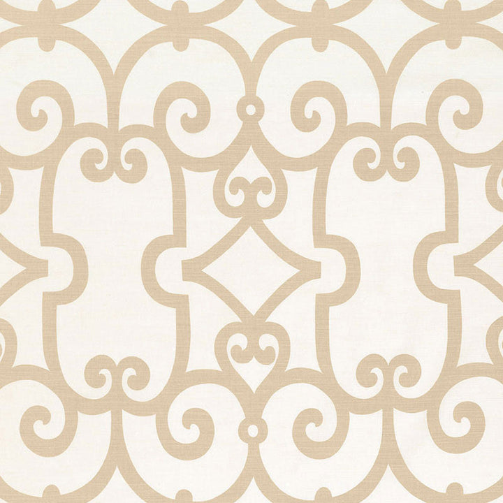 Manor Gate Sand 174152 by Schumacher Designer Fabric CLASSIC PRINTS See Sample ITALY . </p><p>Repeat: Horizontal: 13 1/2" (34CM) and Vertical: 25 1/4" (64CM) 54" WIDE (137CM) - Swanky Fabrics -