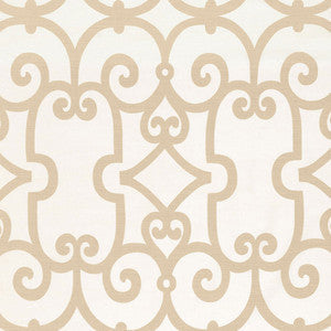 Schumacher Fabric Manor Gate Sand 174152