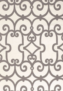 Schumacher Fabric Manor Gate Charcoal 174153