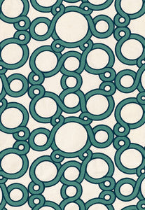 Schumacher Fabric Conundrum Peacock 174172