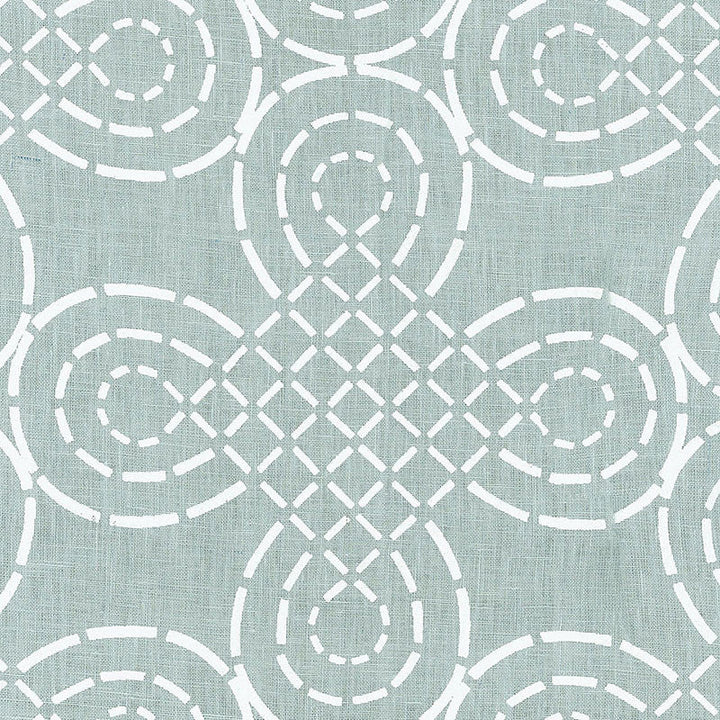 Trellis Knot Cirrus 174220 by Schumacher Designer Fabric MODERN PRINTS See Sample INDIA . </p><p>Repeat: Horizontal: 13 3/8" (34CM) and Vertical: 10 1/2" (27CM) 54" WIDE (137CM) - Swanky Fabrics -