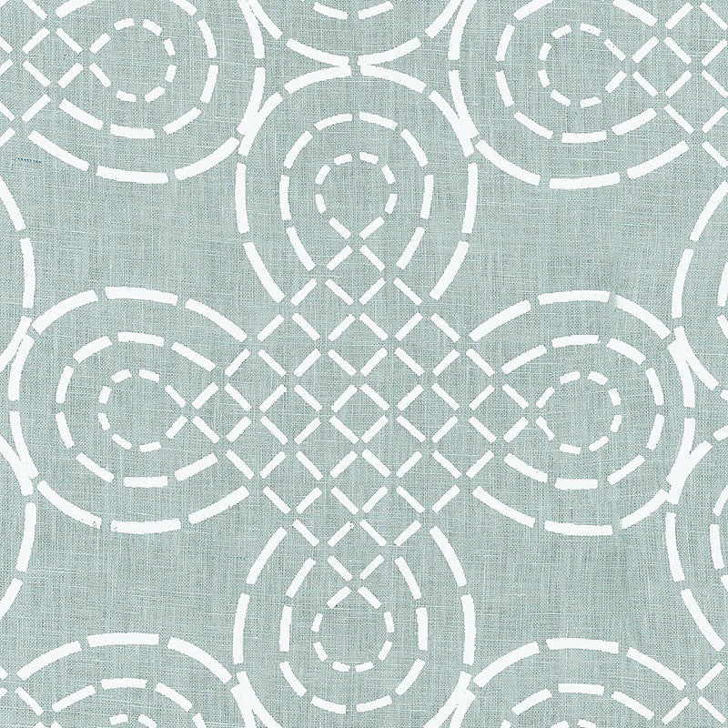 Trellis Knot Cirrus 174220 by Schumacher Fabric Schumacher Fabric Trellis Knot Cirrus 174220Fabric LINEN 100% INDIA </p><p>Repeat: H: HORZ. 13 3/8" (34CM) , V: VERT. 10 1/2" (27CM) 54 - Fabric Carolina -