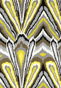 Schumacher Fabric Peacock Print Driftwood 174282