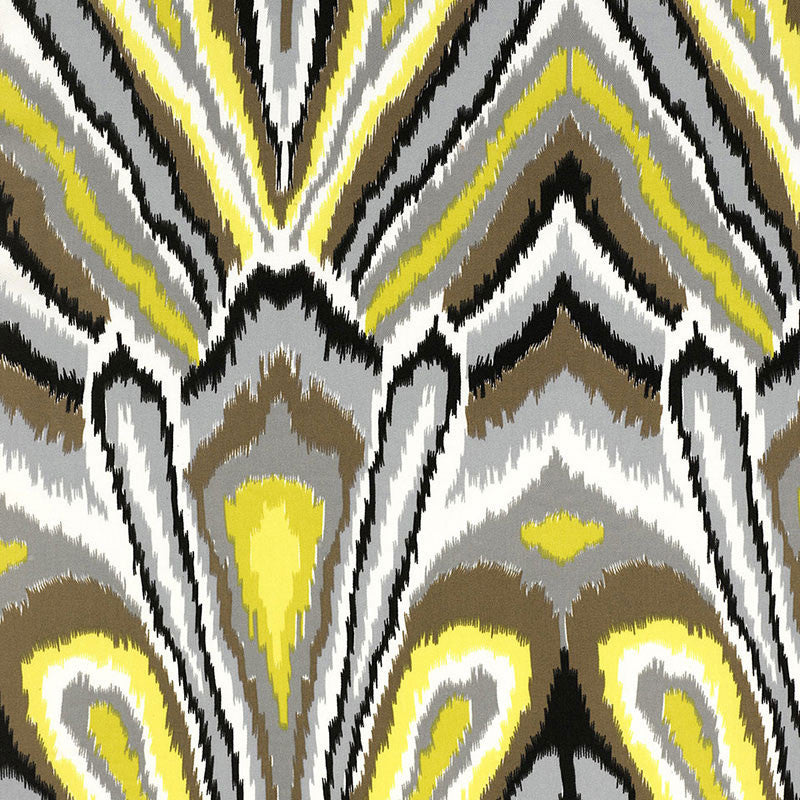 Peacock Print Driftwood 174282 by Schumacher Designer Fabric INDOOR OUTDOOR PRINTS ACRYLIC TWILL 100% UNITED STATES OF AMERICA WYZENBEEK 15,000 </p><p>Repeat: Horizontal: 18" (46CM) and Vertical: 27" (69CM) 54 - Swanky Fabrics -