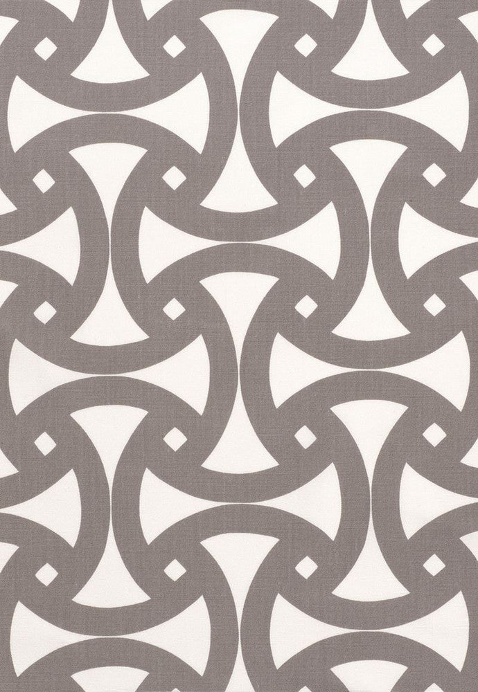 Santorini Print Fog 174302 by Schumacher Designer Fabric Trina-Turk 100% Acrylic - Horizontal: 18 and Vertical: 18 54 - Swanky Fabrics -
