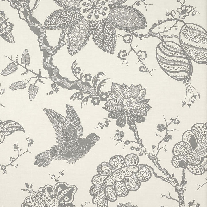 Bali Vine Charcoal 174371 by Schumacher Designer Fabric CLASSIC PRINTS See Sample UNITED KINGDOM . </p><p>Repeat: Horizontal: 54" (137CM) and Vertical: 86" (218CM) 54" WIDE (137CM) - Swanky Fabrics -